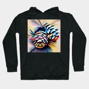 Colorful Pine Cone Abstract Hoodie